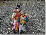 gathering oysters